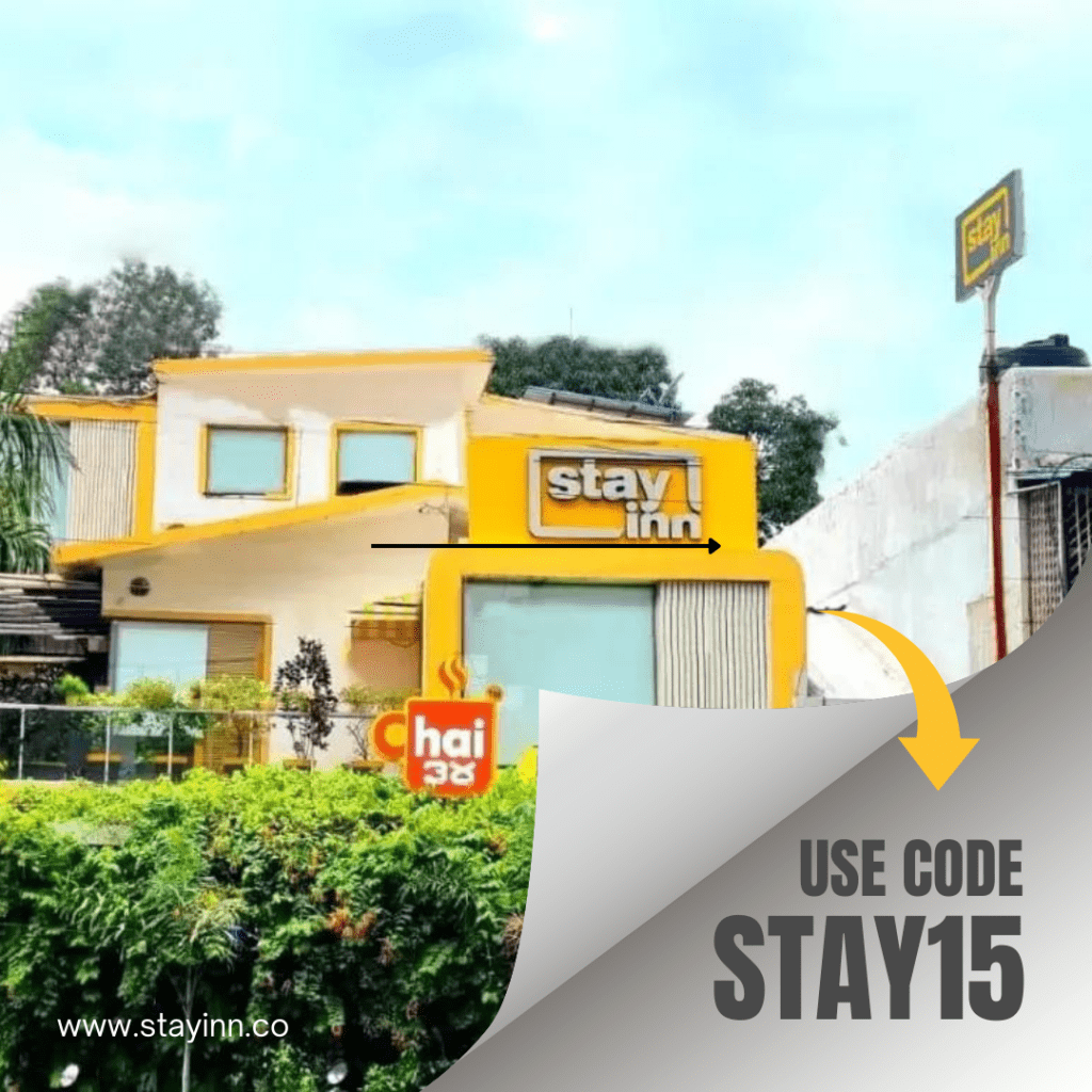 image showing stay in from exterior with logo stay in code for discount